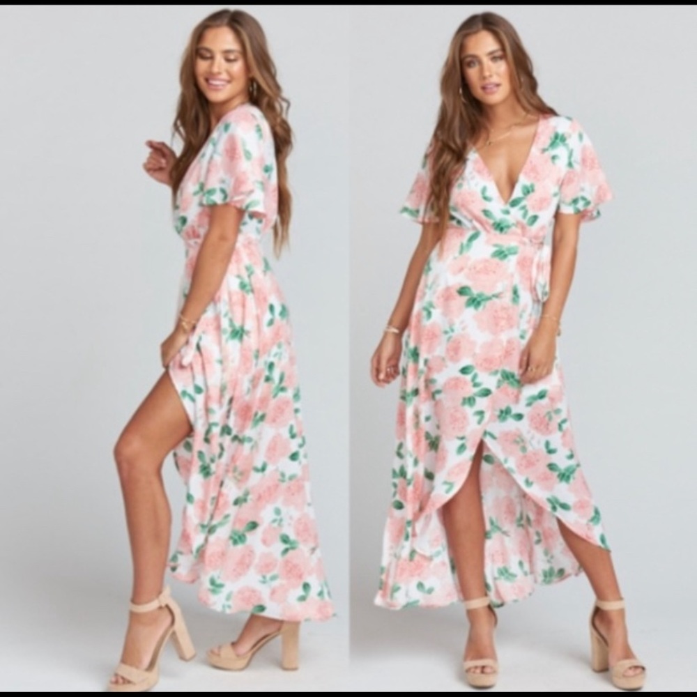 Beautiful floral show me your mumu wrap dress